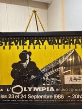 RARE 1986 Stevie Ray Vaughan SRV Paris Olympia Original Poster #179/1000 picture