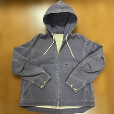 L.L.BEAN Prospect Harbor Hoodie Jacket Size L Two Way Zip with Drawcord picture