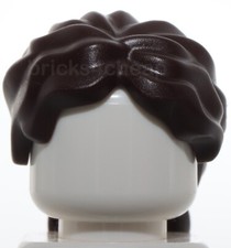 Lego Dark Brown Hair Female Tousled with Long Loose Ponytail Hole on Top picture