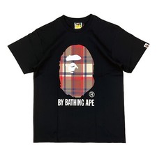 BAPE Check Ape Head T-Shirt Black Multi Red | A Bathing Ape picture