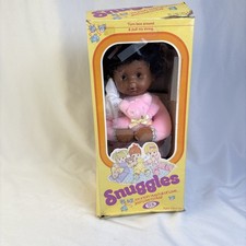 Vintage 1978 Ideal Snuggles Doll With Original Box Works Rare African-American picture