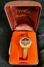 Vintage 1970s Timex Quartz Waterproof Watch W/ Box, Warranty, Owner's Guide picture