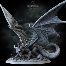 Ancient Red Dragon | Stormborn Collectibles | UNPAINTED | 32mm Scale | 12” picture