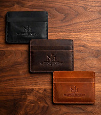 Maison H. Velt Slim Card Holder Wallet - Crazy Horse Leather Minimalist Wallet picture