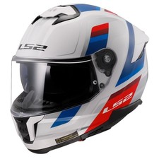LS2 Adults Stream II Vintage Helmet W/SunShield - White/Blue/Red - L- 808-1124 picture