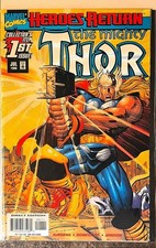 The Mighty Thor #1, 3, 34, 61, 67 Comic Book Lot 5 Issues Marvel 1998-2003 picture