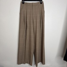 Anthropologie Maeve The Avery Pants Size XXS Pleated Plaid Wide Leg Trousers EUC picture