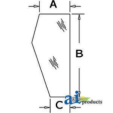 Lower (RH) Glass D131288 fits Case 580K 580SK 590 picture