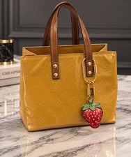 Vintage Louis Vuitton  Reade PM Mini Tote + LV Lock & Key Strawberry Charm picture