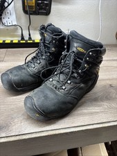 Keen Boots Mens Size 11.5 D Louisville Steel Toe Work Black Leather Waterproof picture