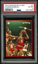 1987 Gigantes De La NBA Charles Barkley #17 76ers PSA 6 RARE HOF PSA POP 2 picture