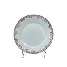 Vintage UC Limoges France Dinner Plate MF & Co Chicago Pink Roses Gold Trim picture