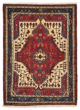 Vintage Hand-Knotted Area Rug 3'6