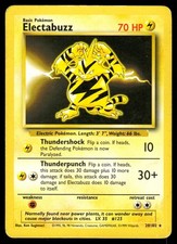 Electabuzz 20/102 Rare Base Set Unlimited Pokemon LP picture