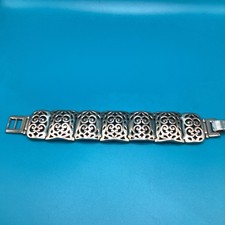 Brighton Berkeley Scroll Twin Heart Panel Bracelet Read  picture