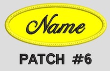 OVAL CUSTOM NAME EMBROIDERED PATCH, IRON ON FAST SHIPPING, USA SELLER picture