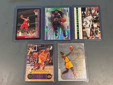 Kobe Bryant LeBron James 5 Card Lot Bowman Elevation Topps Upper Deck Flair picture