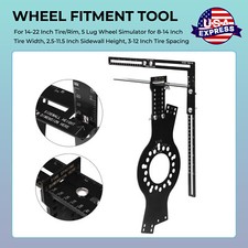 Wheel Fitment Tool, Wheel Offset Measuring Tool for 14-22 Inch Tire/Rim, 5 Lug picture