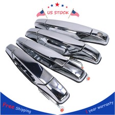 4x Chrome Door Handles Left&Right For GMC Chevy Tahoe Yukon Sierra Denali 07-13 picture