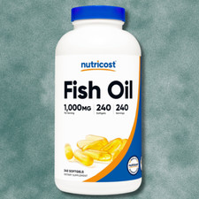 Nutricost High Quality Fish Oil 1000mg (560mg of Omega-3), 240 Softgels picture