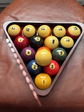 Vintage Bakelite Billiards Pool Balls Set 16 Piece Complete Set picture