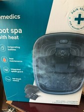 HoMedics Bubble Bliss Deluxe Heated Foot Spa Bath with Massage & Bubbles - Black picture