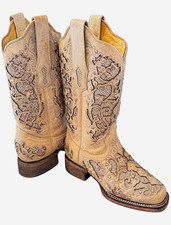 Corral Women's Tan Embroidered Western Cowgirl Boots US 7.5 MPN 177491 picture