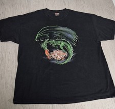 Vintage 2001 Harley Davidson Green Dragon T-shirt, Size XL picture