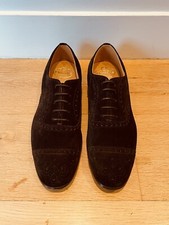 Church’s Duxford Derby Brogues Shoes Dark Brown Suede New UK 8.5 EU 42.5 F £975 picture