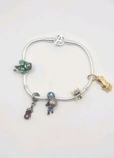  Authentic Pandora x Marvel Avengers Bracelet with 5 Marvel Charms / w Box picture