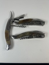 Montana Artisan Company Corkscrew Wine Bottle Opener - Wood grain Lot Of 3 picture