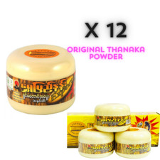 Myanmar Thanaka Powder 100% Original Reduce Acne Dark Spots Freckles 50 g x 12 picture