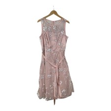 NWT Jessica Howard Missy Pink Sheer Overlay Floral Blush Midi Dress size 14 picture