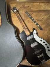 Vintage 1960s Silvertone 1423 Jupiter Stratotone Black Sparkle, Original Case picture