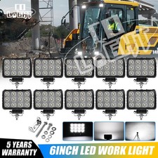 10x Powerful Flood Beam 6inch LED Work Lights 12V 24V For Truck Tractor offroad picture