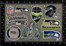 SEATTLE SEAHAWKS IRON ON EMBROIDERED PATCHES ALL PATCHES IN PHOTO ARE AVAILABLE picture