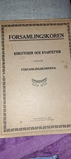 Vtg Swedish Folk Song Book 1910 FORSAMLINGSKOREN Sweden  European picture