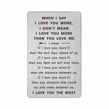 TANWIH When I Say I Love You More Wallet Card, Anniversary, Romantic Gifts picture