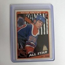 original vintage 1984-85 Topps All Star #154 Wayne Gretzky AS EX SEE PHOTOS picture