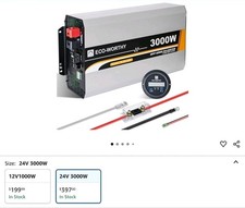 ECO-WORTHY 3000W Pure Sine Wave Solar Power Inverter 24V DC to 120V AC Conver... picture