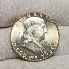 1962 P Ben Franklin Half Dollar 50c Uncirculated BU 90% Silver US Coin F-62AbL picture