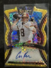 2019 Panini Select Case Keenum Gold Prizm X-Fractor #SP-CK Auto /2 - SSP RARE picture