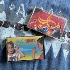 Vintage 1980s Devo Shout + Total Devo Cassettes - New Wave picture