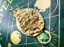 Vintage 18K Yellow Gold Italian Galleon Ship Pendant High Relief Textured 12.7g picture