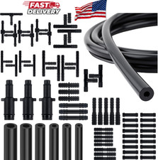 Vacuum Line Kit, 6Pcs 5Ft Vacuum Hose Automotive with 64Pcs Vacuum Line Connecto picture