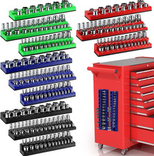 12 Pcs Magnetic Socket Organizer Set Compatible with SAE and Metric Magnetic Hol picture