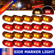 10X Amber 10X Red LED Car Truck Trailer RV Oval 2.5