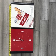 Vintage Phillip Morris Basic Cigarette Sign Clock Marlboro Clock Is Accurate picture