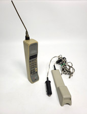 Vintage 1990s Motorola DynaTac Brick Cell Phone, Green LED w/Adapter -Powers On picture