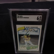 1980 Topps - #482 Rickey Henderson SGC 6 (RC) Well Centered picture